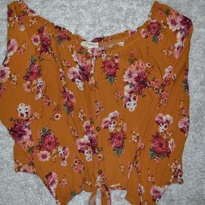 Off-The-Shoulder Floral Blouse